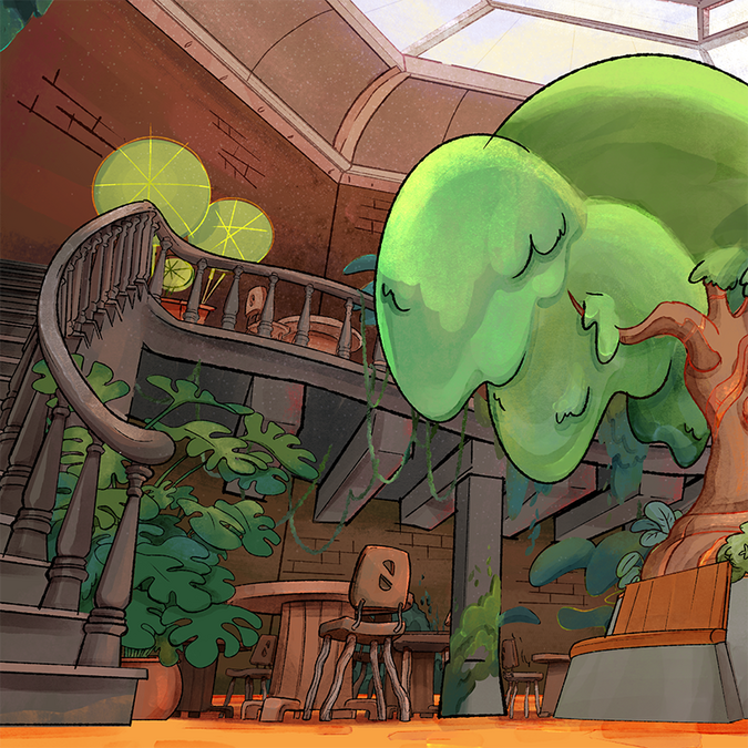 landscape establishing painting